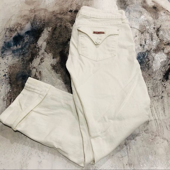 Hudson
Woman’s crop white jeans with gold - Picture 6 of 7